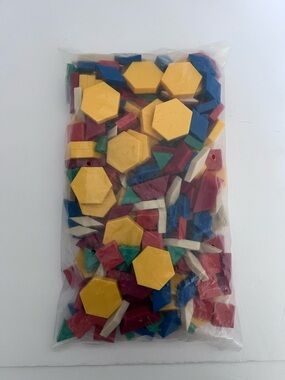 Mixed Color Math Pattern Blocks - Yellow, Red, Blue, Green, White